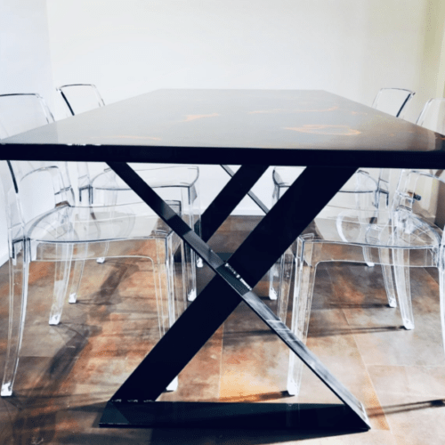 struttura tavolo in ferro piatto